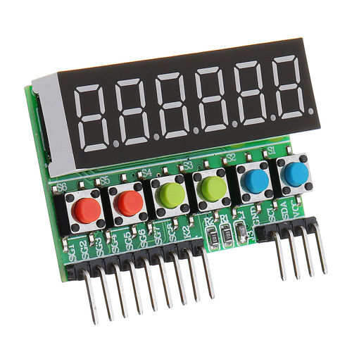 Picture of TM1637 6-Bits Tube LED Display Key Scan Module DC 3.3V To 5V Digital IIC Interface For Arduino Six I
