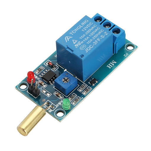 Immagine di SW-520 Tilt Sensor Relay Module 12V Equipment Tilt Dump Protection Alarm Trigger Board