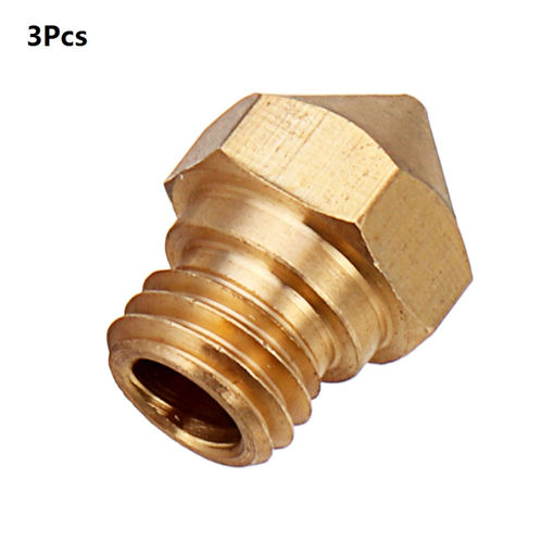 Picture of 3pcs M7 Screw Thread 0.6mm MK10 Copper Nozzle for 3D Printer 1.75mm Fialment