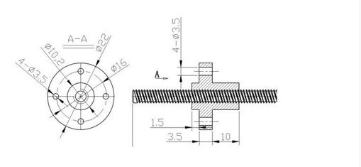 Immagine di 3Pcs 8mm Lead T8 Copper Screw Nut For 3D Printer/Stepper Motor/Lead Screw