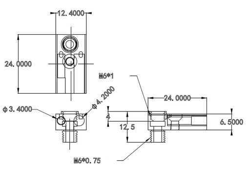 Immagine di Ultimaker 2 UM2 Brass Heatsink Support Removable Nozzle For 1.75mm Filament 3D Printer Part