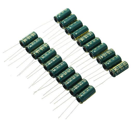 Picture of 20pcs 35V 1000UF High Frequency Long Life Capacitor LCD Motherboard Electrolytic Capacitor
