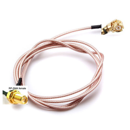 Immagine di 100cm Extension RP SMA Female Bulkhead To U.FL IPX Connector Pigtail Cable