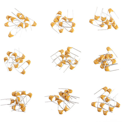 Picture of 20pF - 1uF 50V 180pcs 18 Values Leaded Multilayer / Monolithic Ceramic Capacitor Assorted Kit