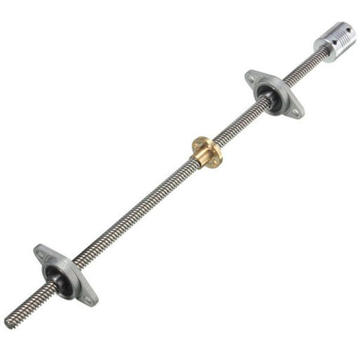 Immagine di T8 300mm Stainless Steel Lead Screw Coupling Shaft Mounting Bracket For 3D Printer