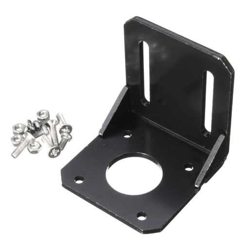Picture of 3pcs 42MM NEMA17 Stepper Motor Alloy Steel Mounting Bracket With 5x5x5cm Screws For 3D Printer