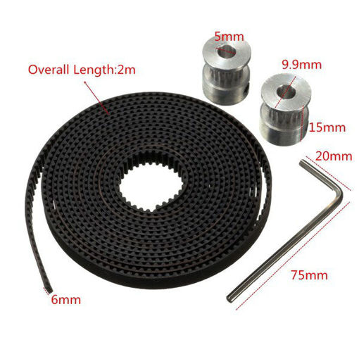 Picture of GT2 Pulley 16 Teeth 5mm Bore 2M Timing Belt For 3D Printer Parts RepRap Prusa