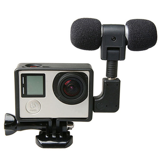 Picture of External Microphone with Mic Adapter Standard Frame Kit Fit for GoPro Hero 4 3 Plus 3