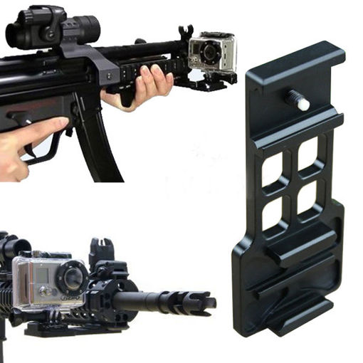 Immagine di 20mm Aluminium Camera Picatinny Weaver Gun Guide Rail Mount Side for Gopro Xiaomi Yi SJCAM GitUp
