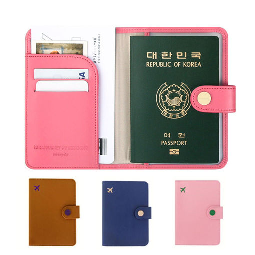 Picture of RFID Blocking Passport Holder Wallet Travel Card Case Organizer Cover Protector
