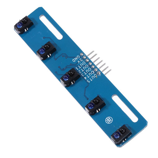Picture of TCRT5000 5 Channel Infrared Reflective Sensor IR Photoelectric Switch Barrier Track Module with Cable