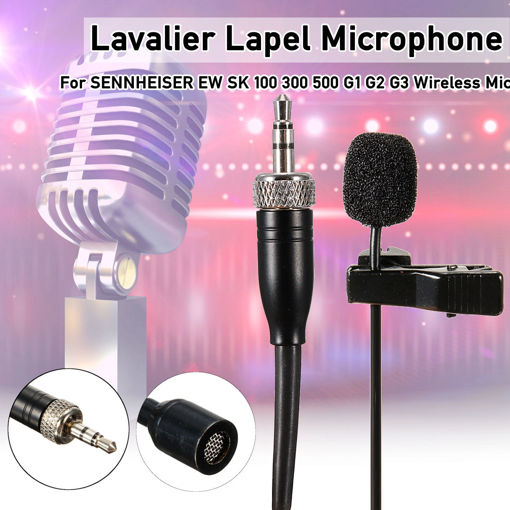 Immagine di Tie Clip Lapel Wireless Lavalier Microphone Mic for Sennheiser EW100 EW300 EW500 G2 G3