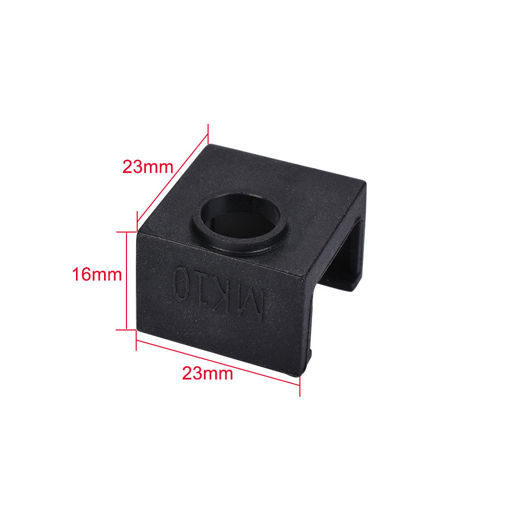 Picture of 2Pcs Upgrated MK10 Black Silicone Protective Case for Aluminum Heating Block 3D Printer Part