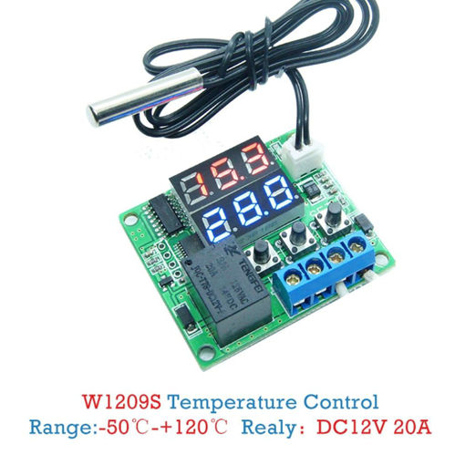 Immagine di 3pcs Geekcreit W1209S DC 12V Mini Thermostat Regulator -50 to 120 Digital Temperature Controller Module with Display