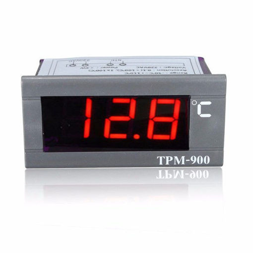 Picture of Mini -50C to 110C 220V LED Digital Temperature Panel Meter Thermometer With Sensor