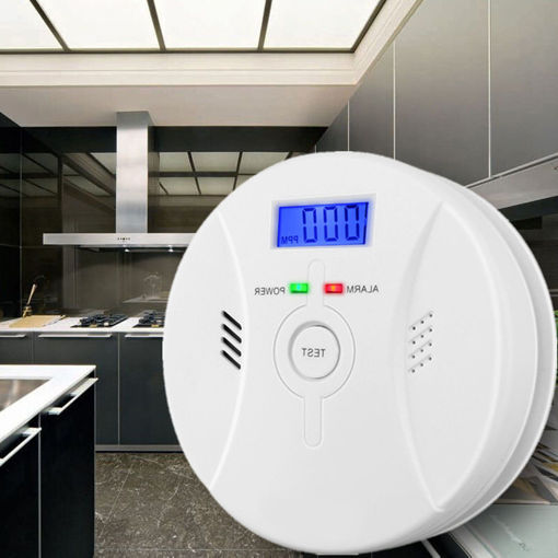 Immagine di CO Carbon Monoxide Detector Poisoning Smoke Fire Security Alarm Warning Sensor