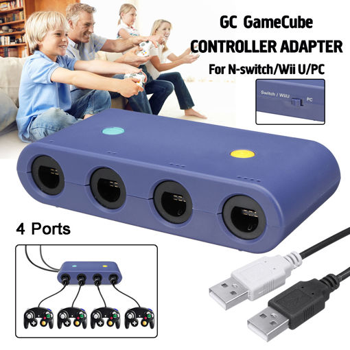 Picture of 3 In 1 GC Converter NGC Game Controller Adapter GameCube Computer Cable for Nintendo Switch WII U PC