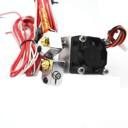 Picture of 1.75mm/3.0mm Fialment 0.4mm Nozzle Upgraded Dual Head Extruder Kit for 3D Printer