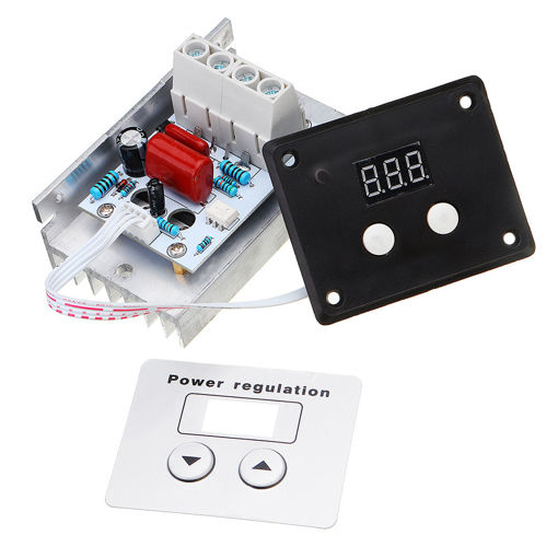 Picture of AC 220V 10000W 80A Digital Control SCR Electronic Voltage Regulator Speed Control Dimmer Thermostat