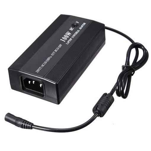 Picture of 100W Universal AC DC Power Charger Adapter With USB Port & DC Car Plug