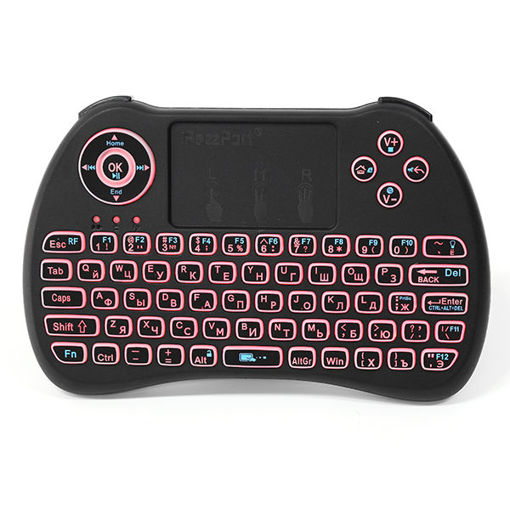 Immagine di iPazzPort KP-810-21Q 2.4G Wireless Russian Three Color Backlit Mini Keyboard Touchpad Air Mouse