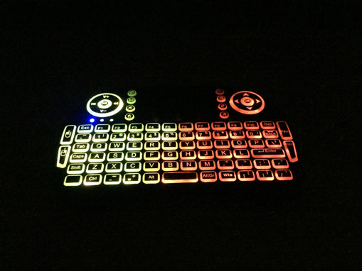 Picture of 2.4GHz Wireless 7 Colors Rainbow Backlight Keyboard With Touchpad Mouse For TV Box/Smart TV/PC
