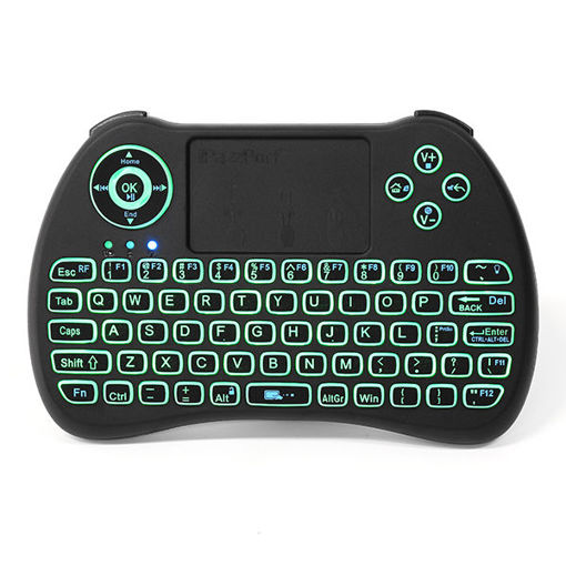 Picture of iPazzPort KP-810-21Q 2.4G Wireless Spainish Three Color Backlit Mini Keyboard Touchpad Air Mouse