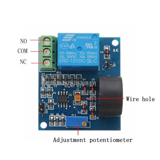 Immagine di 3Pcs DC 12V 5A Overcurrent Protection Sensor Module AC Current Detection Relay Module Switch Output