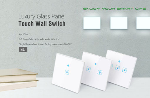 Immagine di EWelink AC90-250V 2A/400W EU Standard 1/2/3 Gang WIFI Touch Wall Switch