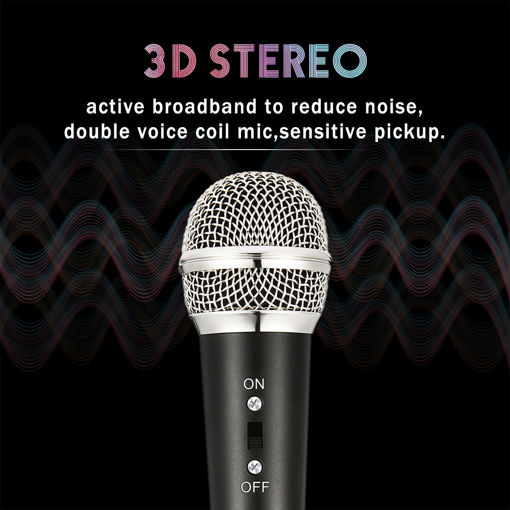 Picture of Professional Condenser Microphone Stereo Mic With Stand for Phone PC Karaoke Recording Podcasting