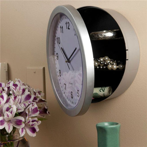 Picture of Creative Wall Clock Hidden Secret Safe Box for Cash Money Jewelry Storage