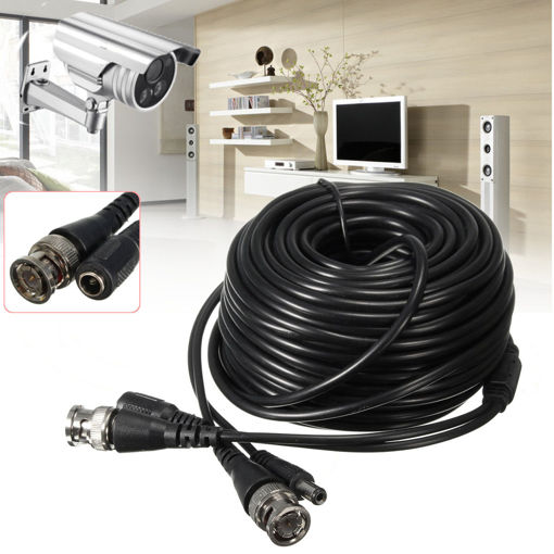 Picture of 65Ft 20M Security Camera Cable Video Power Extension Wire CCTV DVR BNC RCA Cord
