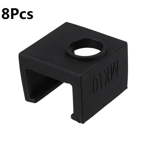 Picture of 8Pcs Upgrated MK10 Black Silicone Protective Case for Aluminum Heating Block 3D Printer Part