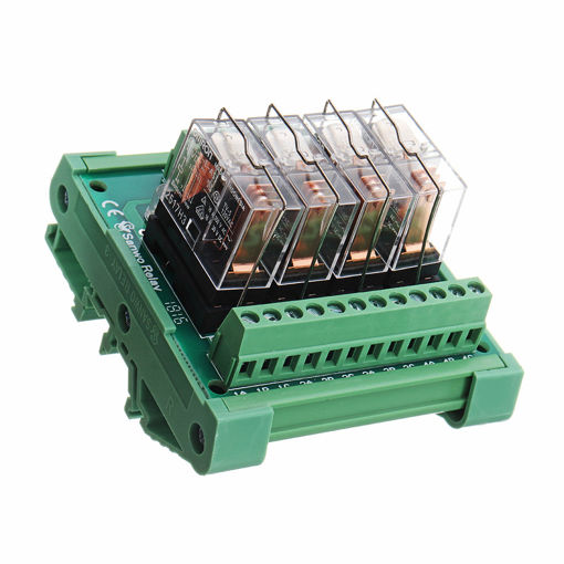 Picture of TKG2R-1E-K424 4 Channel Relay Module PLC Amplification Board Controller With Indicator Light DC 12V