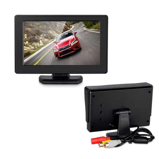 Immagine di 4.3'' Color TFT LCD 2-Channel Video Input Rear View Monitor Vehicle Auto Car Rear View For DVD VCD