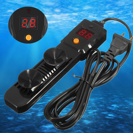 Immagine di 220V 100W Adjustable Submersible Aquarium Water Heater Thermostat Fish Tank