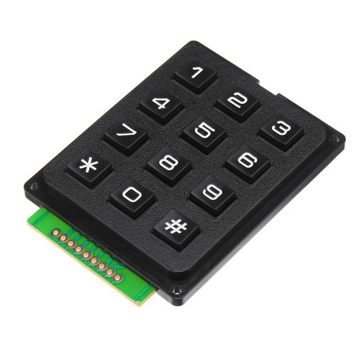 Picture of 5pcs 12 Key MCU Membrane Switch Keypad 4 x 3 Matrix Array Matrix Keyboard Module For Arduino