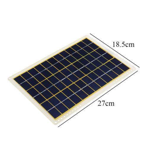 Immagine di 15W 18V 27*19cm IP65 Polycrystalline Solar Panel with USB Port+4Pcs Suction Cups