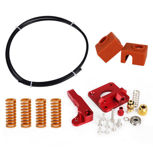 Immagine di Upgraded Long-Distance Remote Metal Extruder+Leveling Spring+PETG Tube+MK10 Silicone Case Kit For Creality CR-10 Ender-3 3D Printer