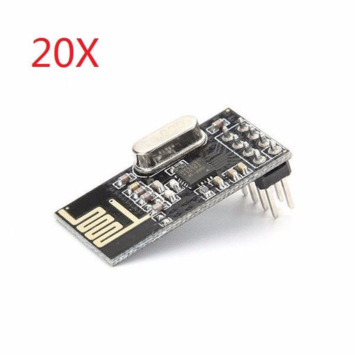 Picture of 20Pcs NRF24L01+ SI24R1 2.4G Wireless Power Enhanced Communication Receiver Module