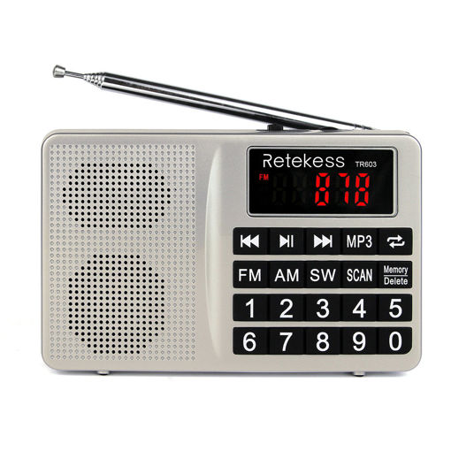 Immagine di Retekess Digital Display FM AM SW Radio AUX MP3 Audio Player Speaker for Mobile Phone Gift for family