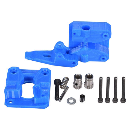 Picture of Clone Btech Upgrade Long Distance Remote Blue Dual Gear Extruder Full Kit for Prusa i3 3D Printer