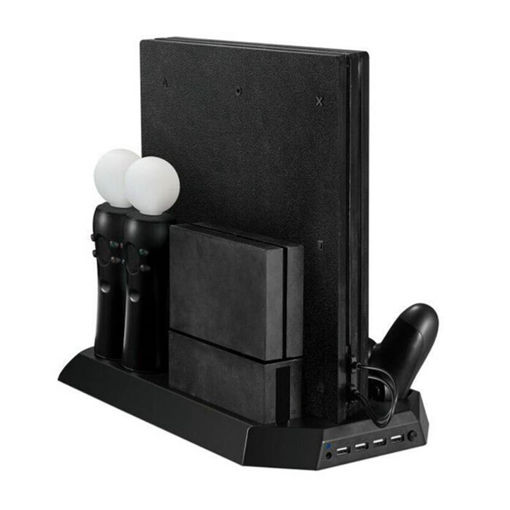 Picture of Dual Cooling Station Vertical Stand with Gamepad Charging Dock for Playstation 4 PS4 VR PS4 Pro