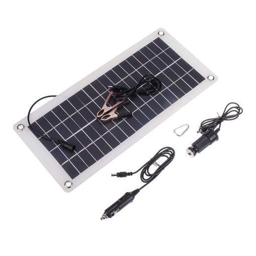 Immagine di 15w 12V/5V Output Semi-Soft Polycrystalline Solar Panel with Wires