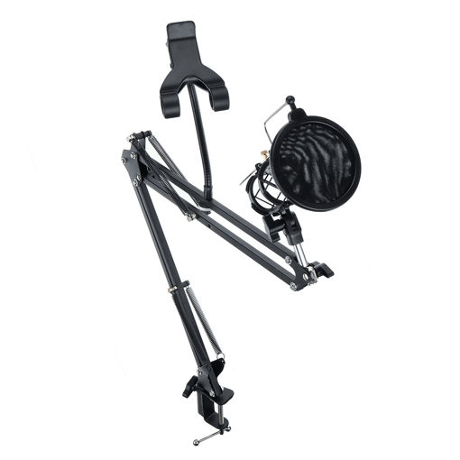 Picture of 95cm Microphone Metal Bracket Suspension Arm Quakeproof Mobile phone Adjustable Blowout Preventer Table Mounting Clamp