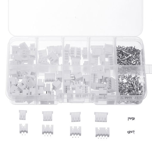 Picture of 2500Pcs 2.54mm XH2.54 2p 3p 4 Pin Connector Plug+Straight Needle+Terminal Socket Header Wire Adaptor