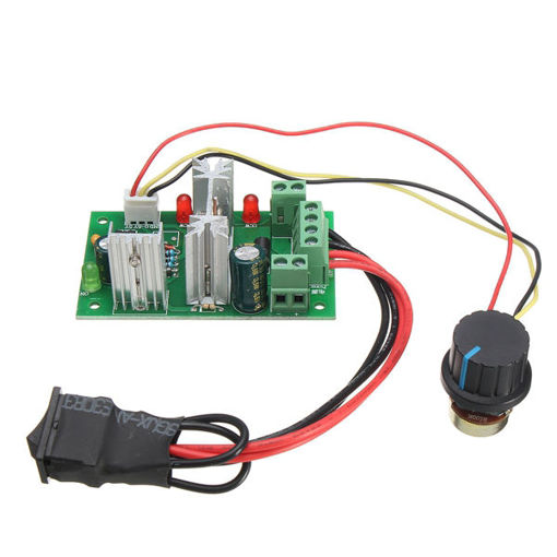 Immagine di 5pcs DC 6-30V 200W PWM Motor Speed Controller Regulator Reversible Control Forward / Reverse Switch