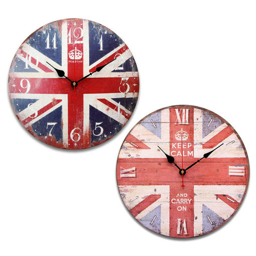 Immagine di Wooden Digital Wall Clock Vintage Rustic Shabby Kitchen Home Office Decor