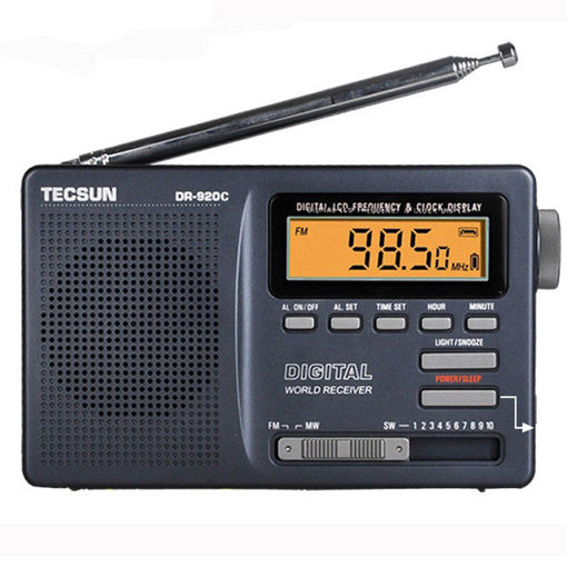 Immagine di Tecsun DR-920C FM MW SW 12 Band Digital Clock Alarm Radio Receiver