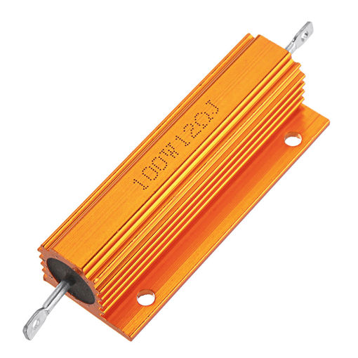 Immagine di 20pcs RX24 100W 12R 12RJ Metal Aluminum Case High Power Resistor Golden Metal Shell Case Heatsink Resistance Resistor